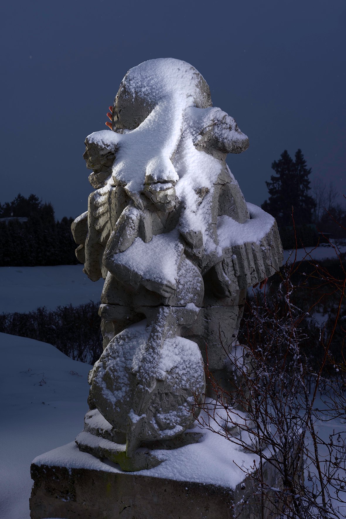 Valokuvataiteilija Bambergin teos Animating a sculpture